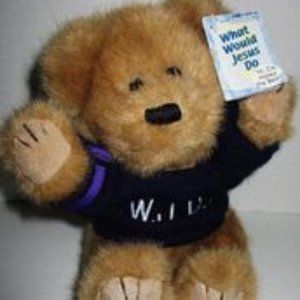 C.M.P. What Would Jesus Do Honey Bear Stuffed Plush Animal Toy